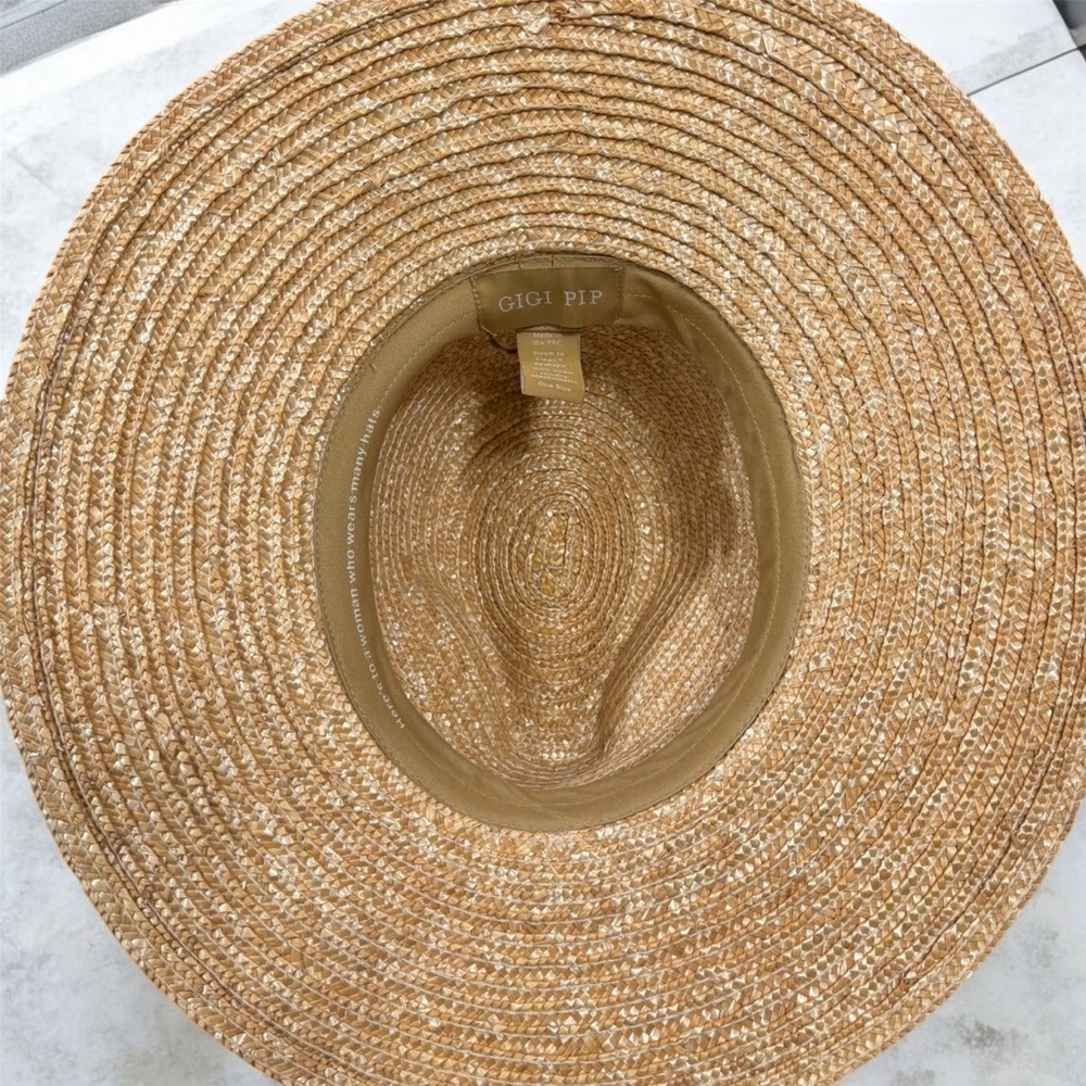 NWOT GIGI PIP Isla Straw Fedora Hat Women’s One Size - Picture 13 of 16